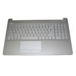 Carcasa superioara cu tastatura palmrest laptop HP 15-DA, 15T-DA, 15-DB, 15T-DB, 15Z-DB, 15-DR, 15-CA, argintiu