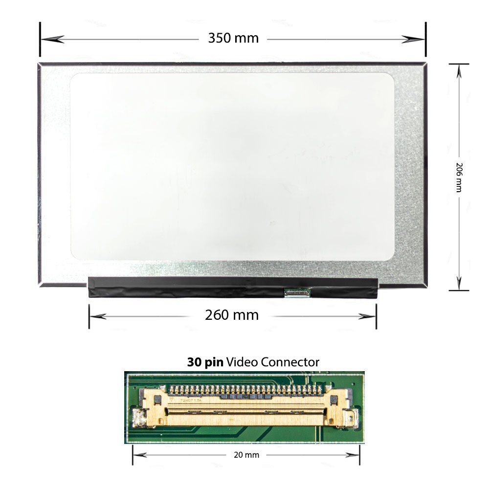 D156L30S02 Display laptop NV156FHM-N4S V8.0, Full HD 1920x1080, IPS, 30 pini - imagine 1