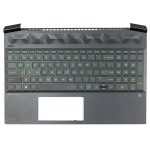 Carcasa superioara cu tastatura palmrest laptop HP Pavilion Gaming 15-EC, 15Z-EC, TPN-Q229, cu iluminare, taste verzi