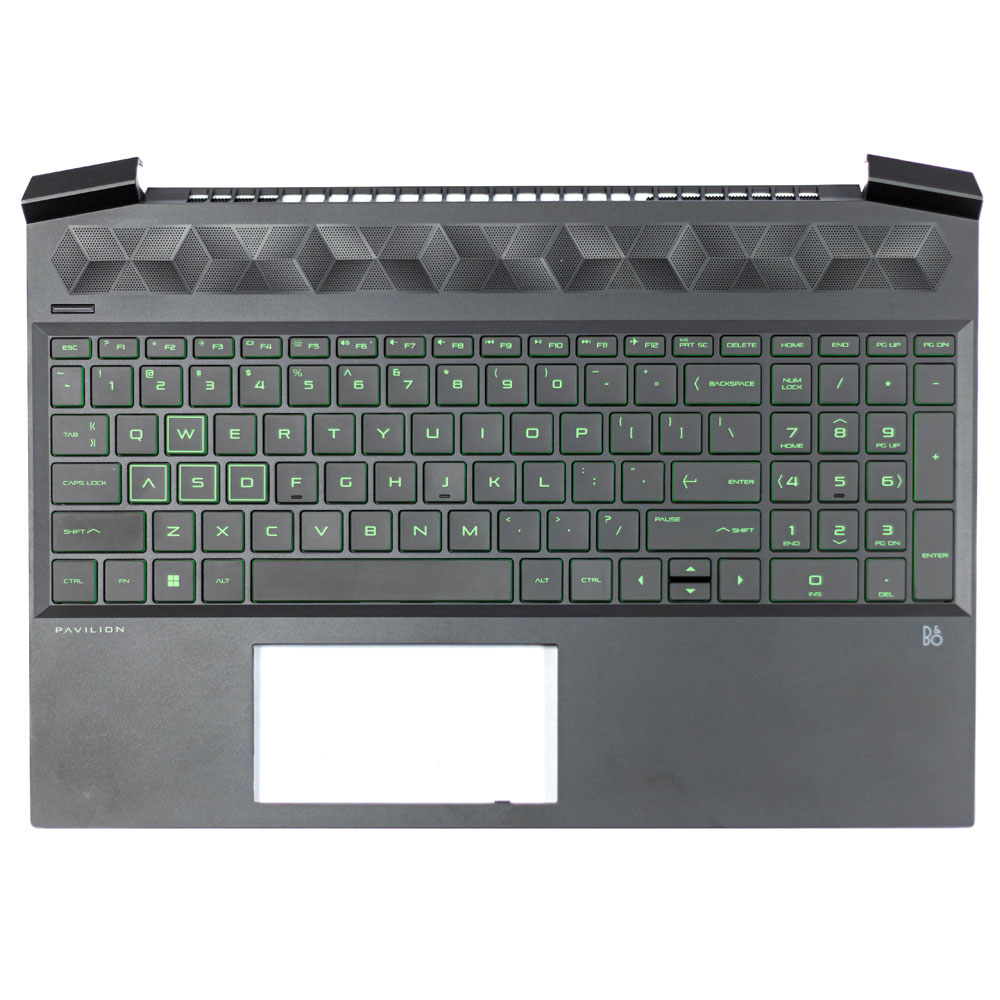 ECP040026 Carcasa superioara cu tastatura palmrest laptop HP Pavilion Gaming 15-EC, 15Z-EC, TPN-Q229, cu iluminare, taste verzi - imagine 1